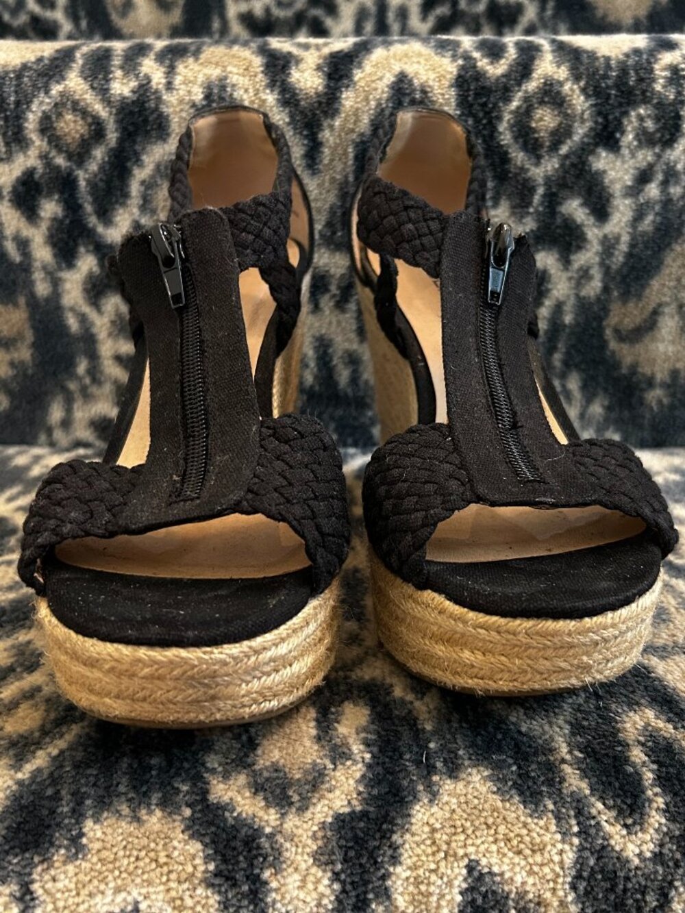 Moda Spana Espadrille Wedge Sandals in black